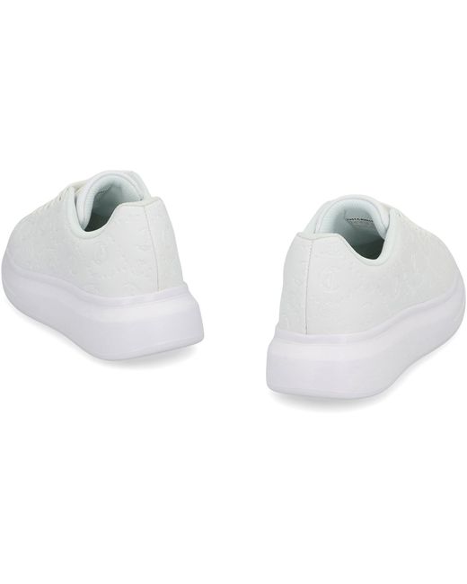 Just Cavalli White Leather Low-Top Sneakers Trainers