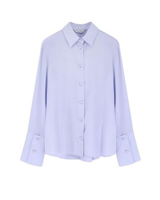 Max Mara Purple Shirts Seta Elastan