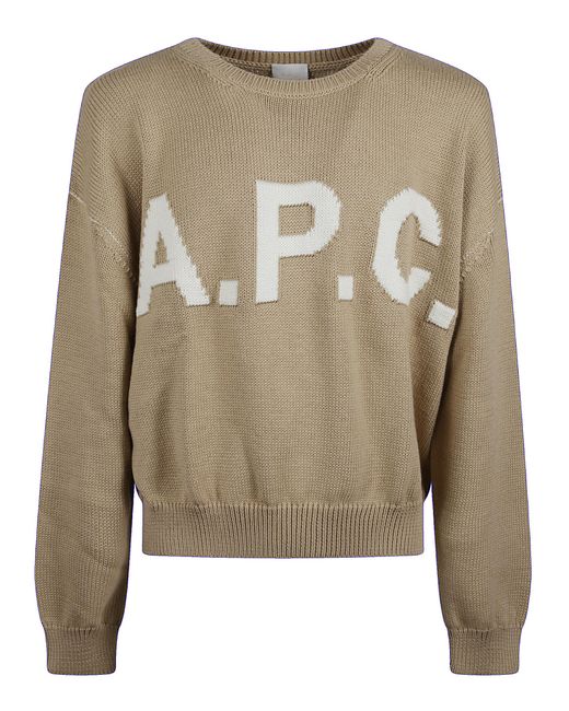A.P.C. Natural Logo Sweater for men