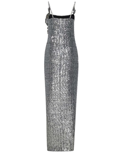 Balmain Gray Long Dress