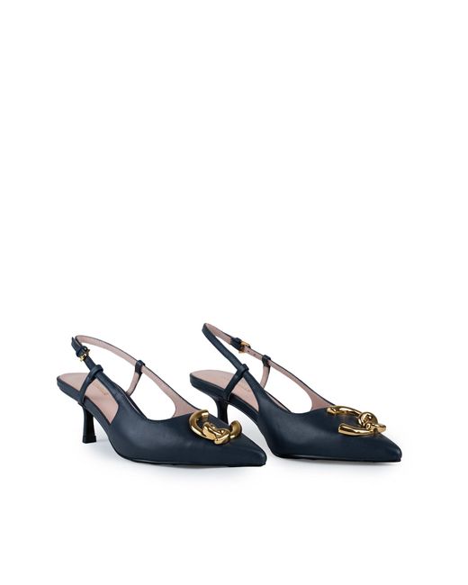 Coccinelle Blue C-Me Smooth Slingback Shoes