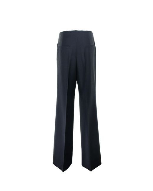 Givenchy Blue Flared Trousers With Pleats