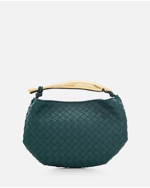 Bottega Veneta Green Sardine Leather Top Handle Bag