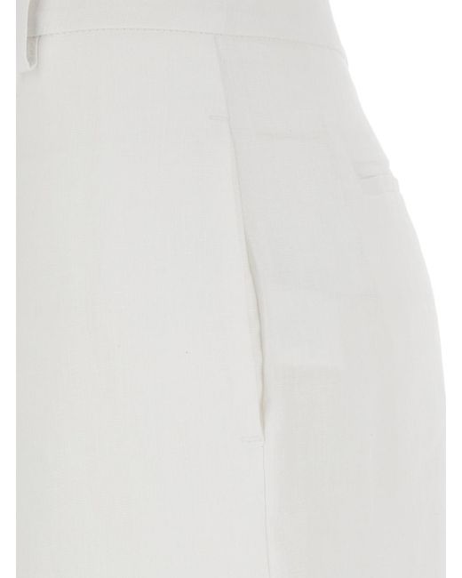 Le Plain White Wide Leg Pants