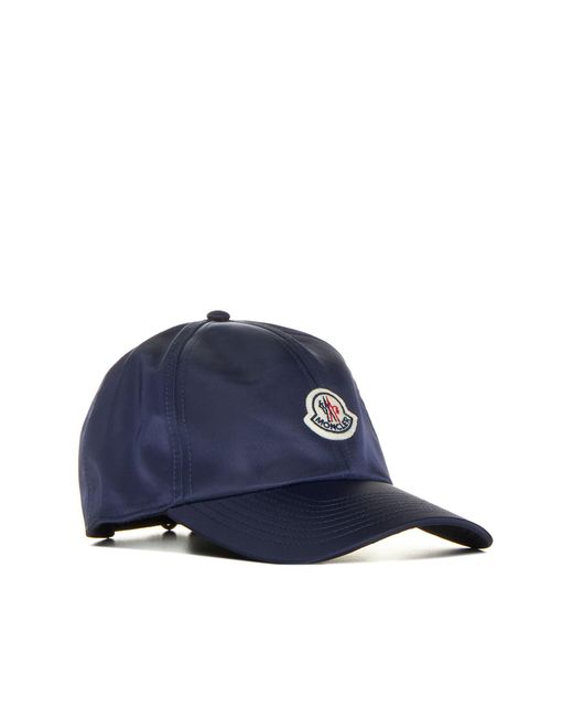 Moncler Blue Logo Nylon Baseball Cap