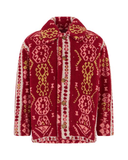 Mother Red Fleece Jacket Polyester