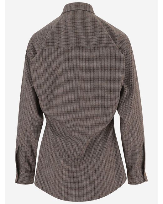 DARKPARK Brown Shirt Viscose Blend Check Polyester