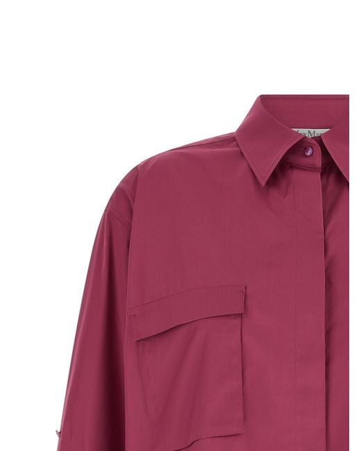 Max Mara Red Cotton Blouse