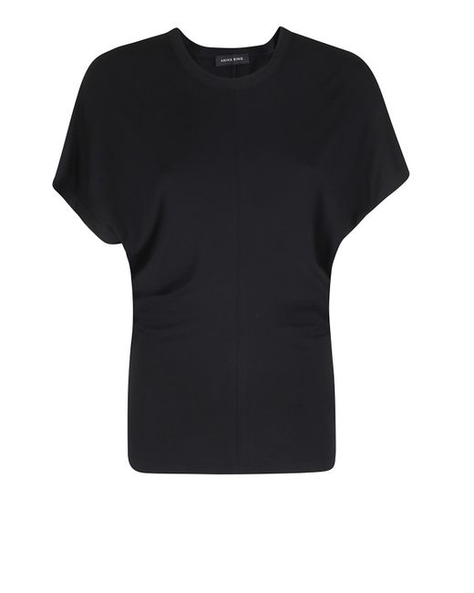 Anine Bing Black Zadig Tee Viscose T-Shirt