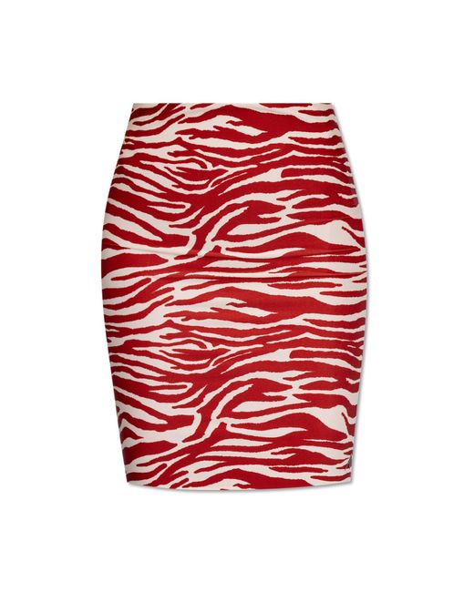 The Attico Red Beach Skirt From The 'Join Us