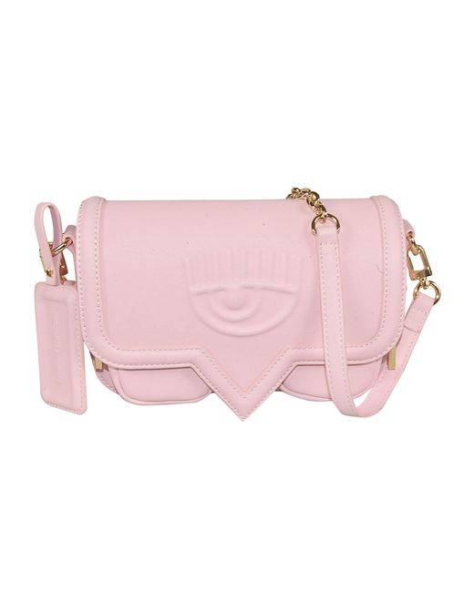 Chiara Ferragni Pink Eyelike Top Handle Bag