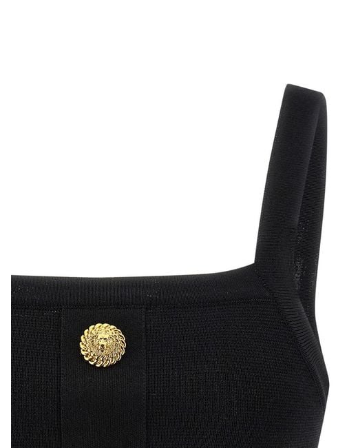 Balmain Black Brassiere Top