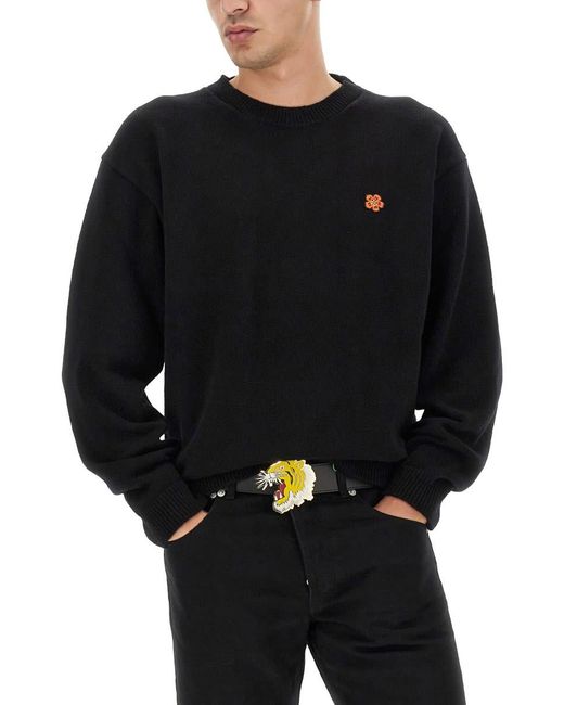 KENZO Black Flower Boke Sweatshirt for men