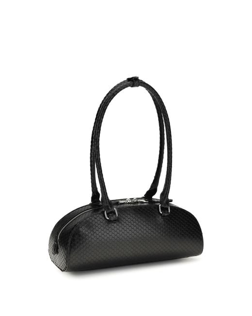 DIESEL Black 1Dr Dome Shoulder Bag Calf Leather Bos Taurus