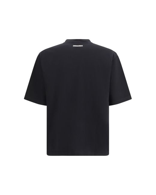 DSquared² Black Iconique T-Shirt Cotton T-Shirts for men