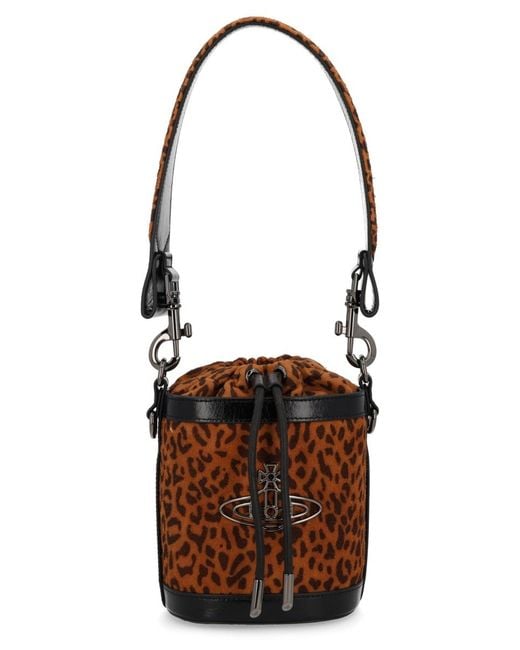 Vivienne Westwood Multicolor Small Kitty Bucket Bag Sheep Leather Handbags
