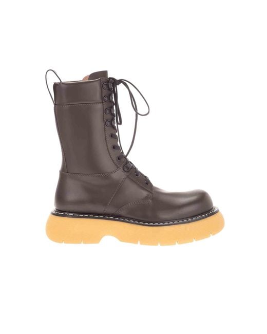 Bottega Veneta Gray The Bounce Leather Boots for men