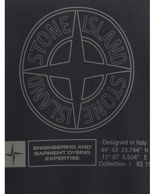 Stone Island Blue Logo Sweatshirt for men