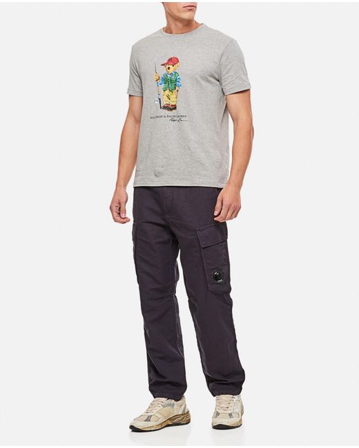 C.P. Company Cotton Linen Cargo Pants in Blue for Men | Lyst