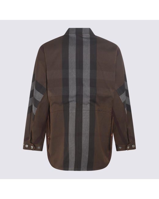 Burberry Brown Dark Birch Cotton Blend Field Casual Jacket for men