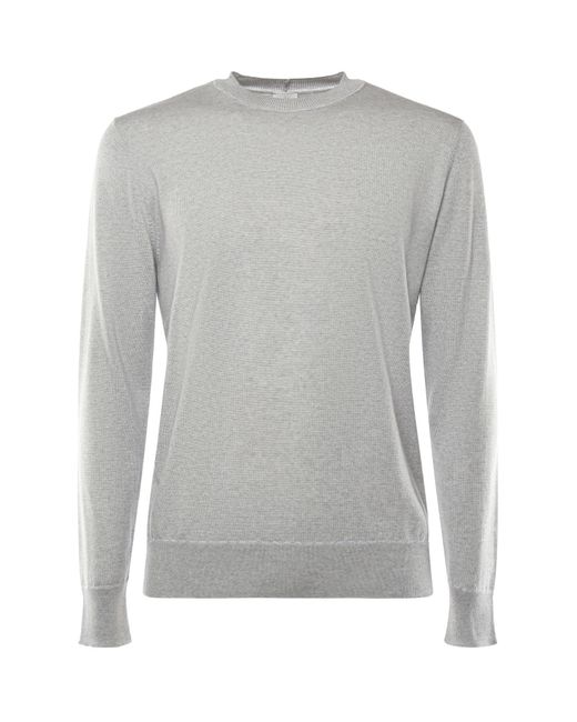 Eleventy Gray Sweaters Virgin Wool for men