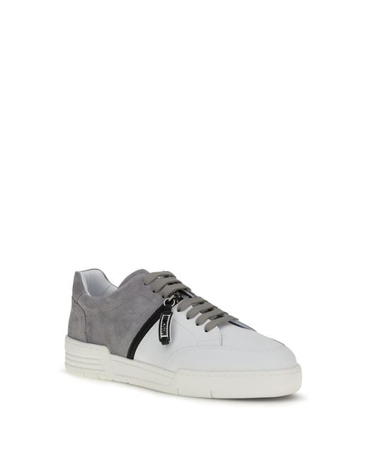 Moschino White Leather Sneakers for men