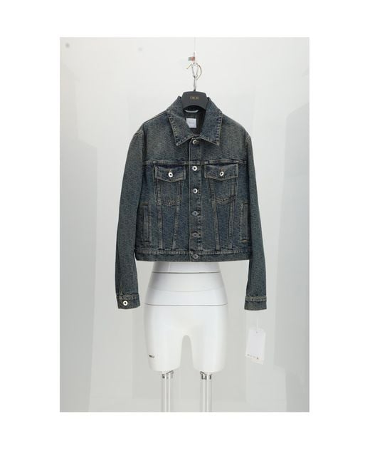 Dior White Denim Oblique Jacket Cotton