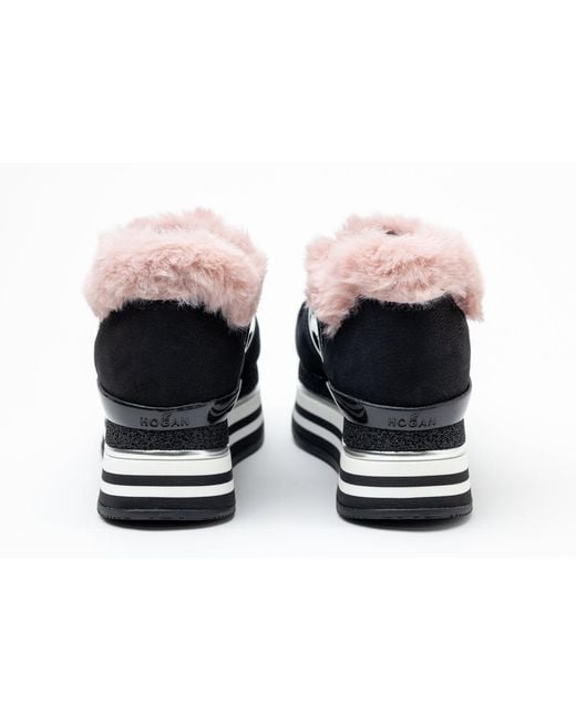 Hogan Black Maxi H222 Platform Sneakers