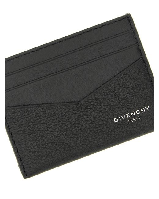 Givenchy Black Grained Leather Card Holder for men