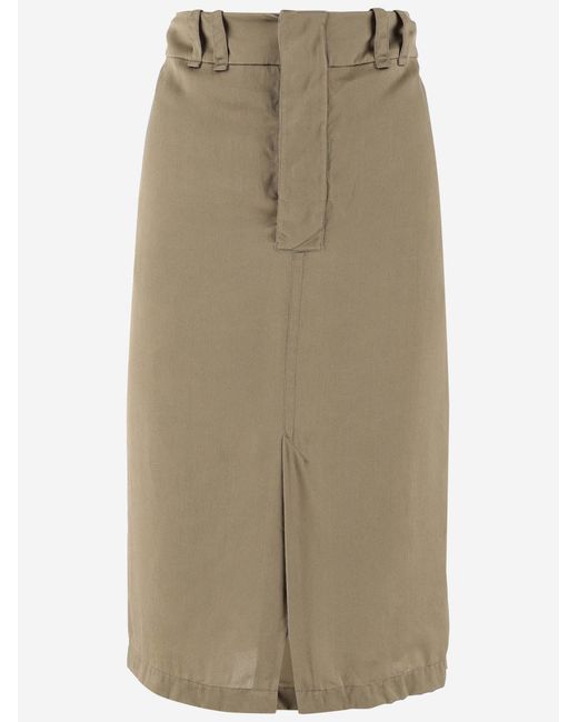 Saint Laurent Natural Silk Skirt