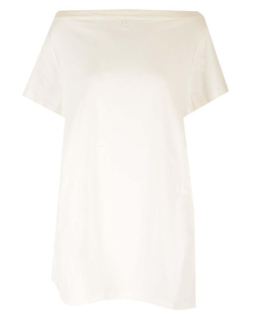 Courreges White Cotton Jersey Mini Dress