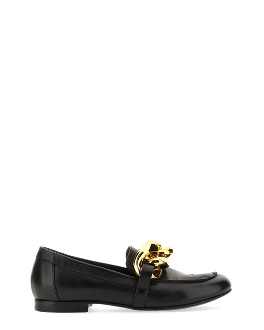 Elena Iachi Moccasin With Chain in Black | Lyst