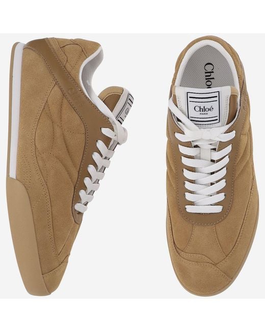 Chloé Brown Sneakers Kick Suede Polyester; Sole: Rubber Trainers
