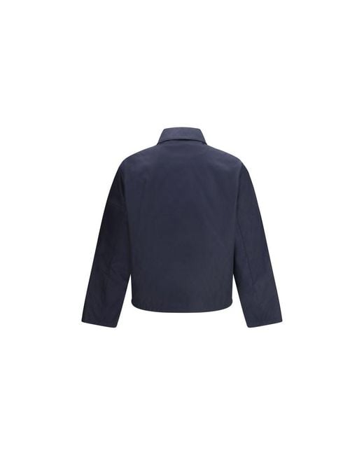 Prada Blue Nylon Shell Jacket Clothing for men