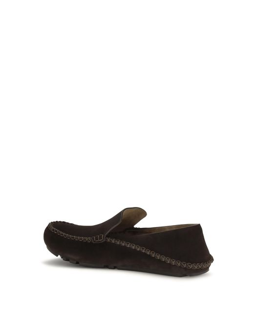 Loewe White Loafers Rambla Suede Upper for men