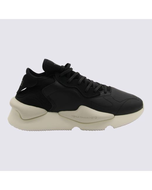 Y-3 Black And Leather Kaiwa Sneakers