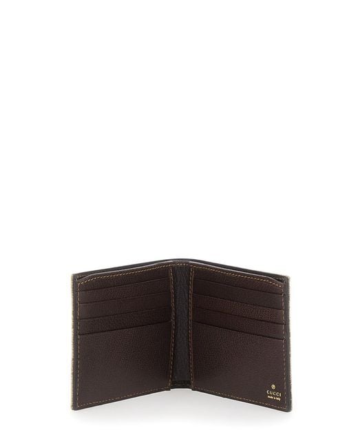 Gucci Natural Bi-Fold Wallet Gg Canvas for men