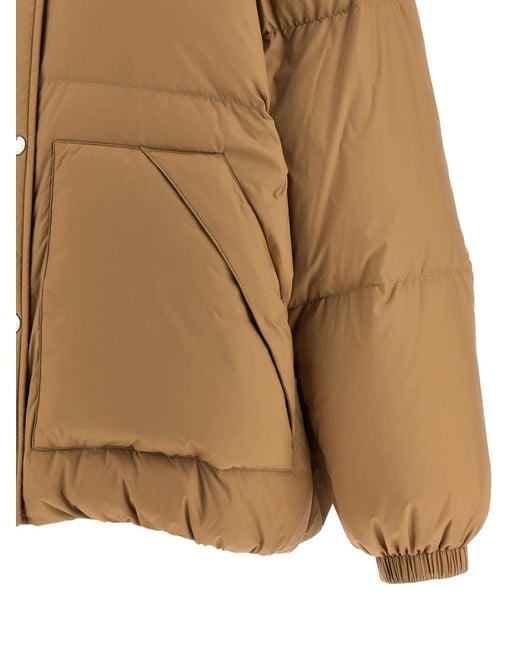 Salomon Brown Fur Insert Down Jacket
