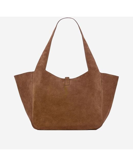 Saint Laurent Brown Shoulder Bag Bea 5 À 7 Suede