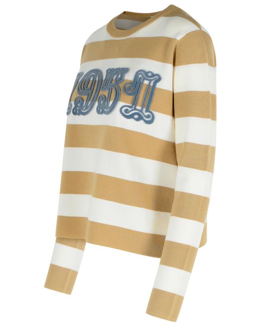 Max Mara Gray 'Viterbo' Sand Virgin Wool Sweater