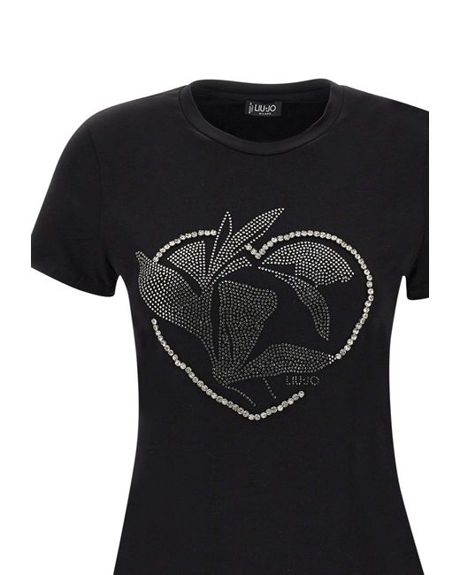 Liu Jo Black Moda Cotton T-Shirt