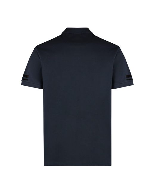 Boss Blue Stretch Cotton Short Sleeve Polo Shirt for men