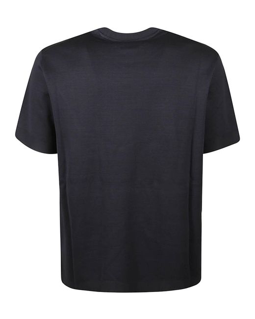 Herno Black Round Neck T-Shirt for men
