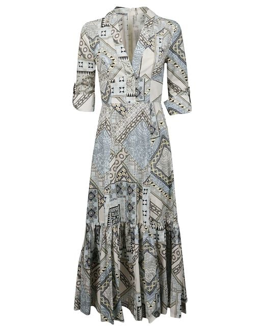 Etro Gray Patchwork Dress