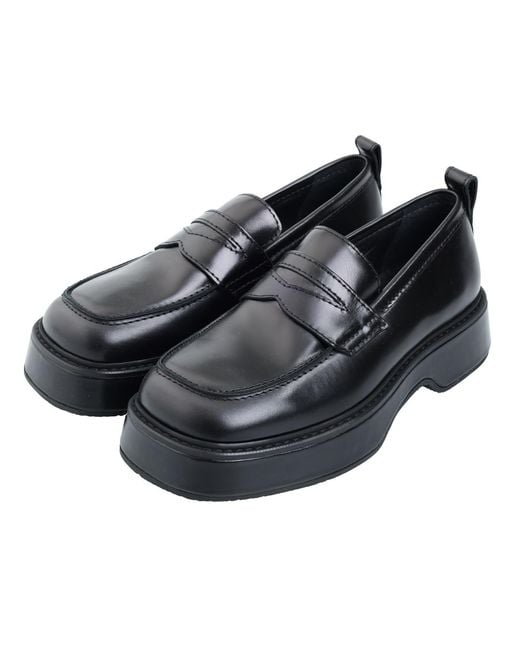 AMI Black Square Toe Loafers
