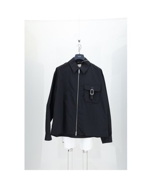 Dior Blue Nylon Jacket Polyamide for men
