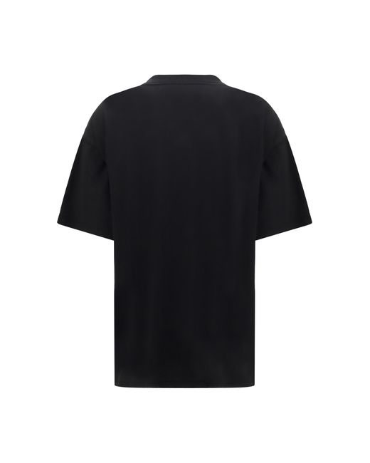 Balenciaga Black Printed Cotton T-Shirt Cotton; Elastane T-Shirts