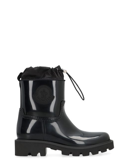 Moncler Black Kickstream Rain Boots Pvc