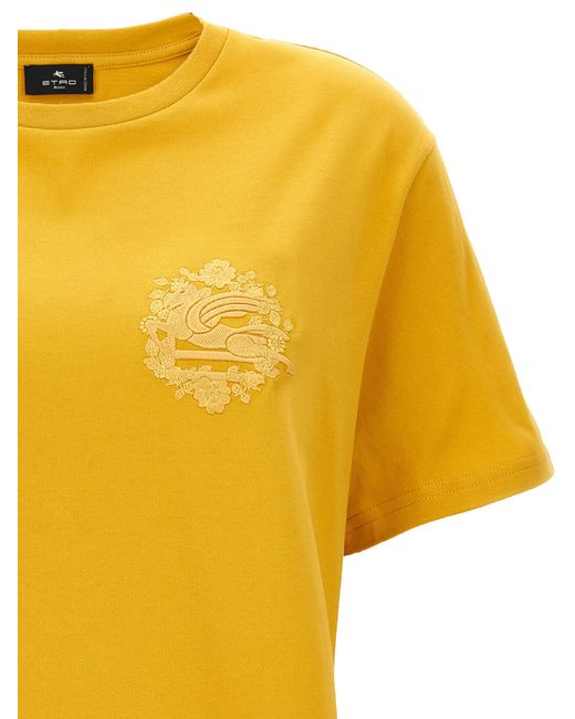 Etro Yellow Logo T-Shirt