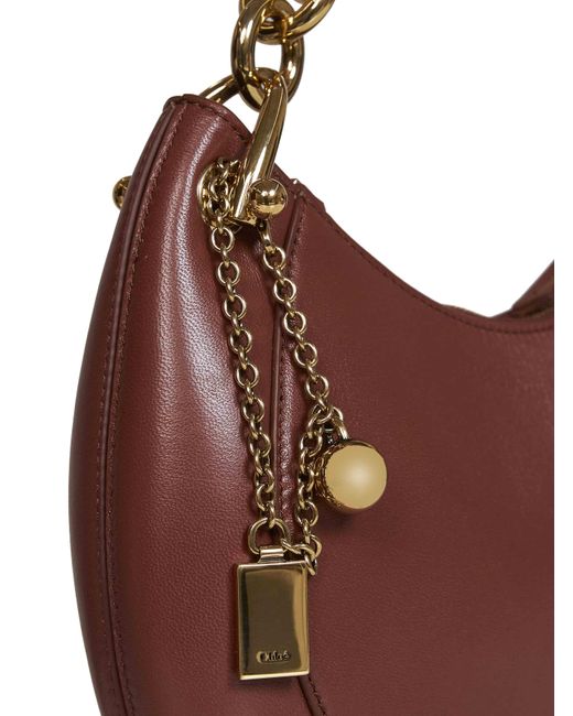 Chloé Brown Hobo Bag Banana Small Blushy